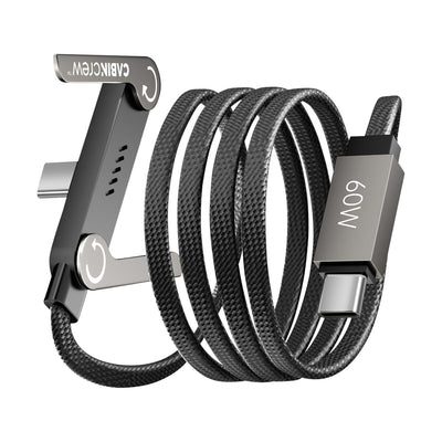 Cabin Crew USB-C to USB-C Charging Cable with Stand 60W 1m