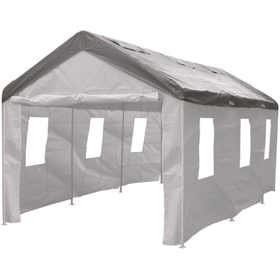 CoverALL+ Carport Side Wall Enclosure Kit White 4 Piece