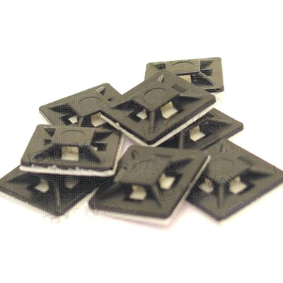 DNA Self-Adhesive Cable Tie Mounting Base 21mm Black – 100 Pack