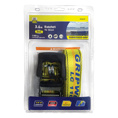 Gripwell Ratchet Tie Down Rubber Grip 50mm x 3.6m