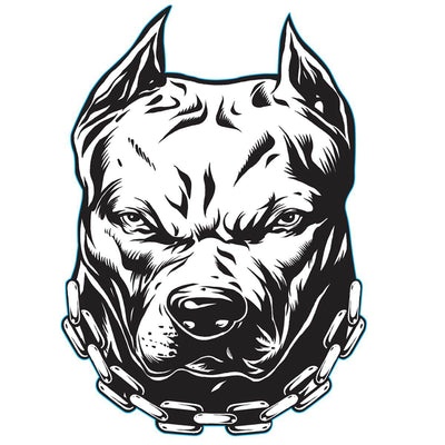 Hot Stuff Pitbull - Back Off Vinyl Sticker 120mm x 170mm