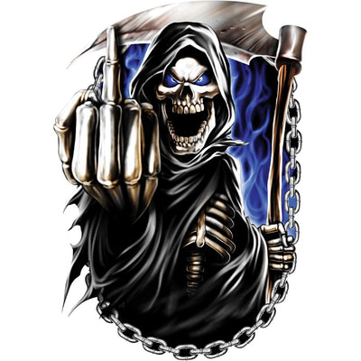 Hot Stuff Reaper Finger Chains Vinyl Sticker 115mm x 163mm