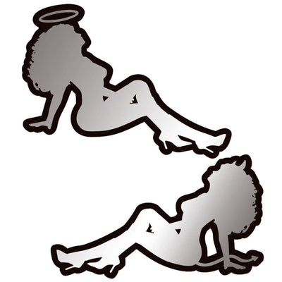 Hot Stuff Trucker Girls Chrome Sticker 130mm x 90mm
