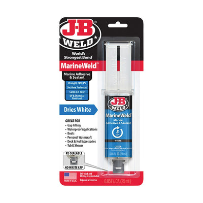 J-B Weld MarineWeld Syringe 25mL – White