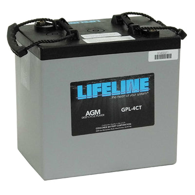 Lifeline GPL4CT AGM Deep Cycle Battery – 6V 750 CCA, 220Ah