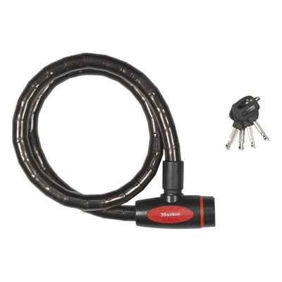 Master Lock Armoured Cable Bike Lock 18mm with Keyed Cylinder