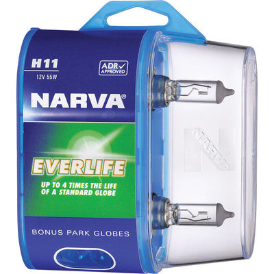 Narva Everlife Long Life Headlight Globes – H11