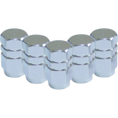 SAAS Anodised Tyre Valve Stem Caps 5 Pack – Silver
