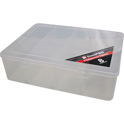ToolPRO Clear Plastic Organiser 8 Compartment
