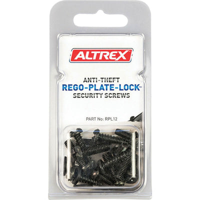Altrex Anti-Theft Rego Plate Lock Screws 12 Pack (RPL12)