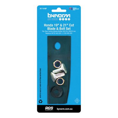Bynorm Mower Blade and Bolt Set to Suit Honda 124mm (Replaces 06720-VA3-K00)