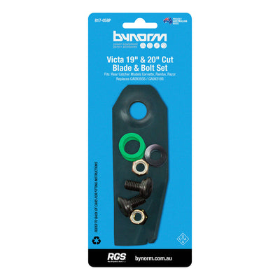 Bynorm Mower Blade and Bolt Set to Suit Victa 121mm (Replaces CA09393S)