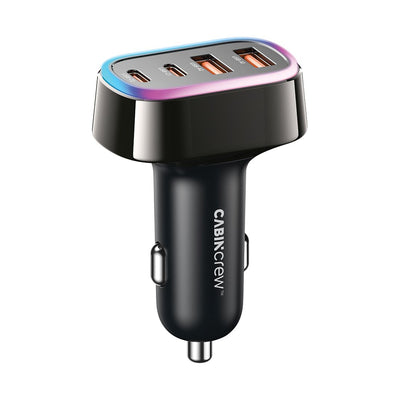 Cabin Crew 12V 70W 4-Port USB-A/USB-C In-Car Fast Charger