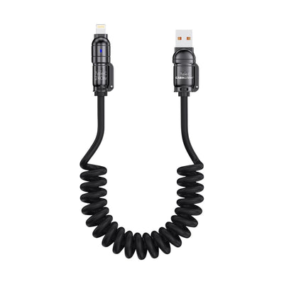 Cabin Crew 4-in-1 Spring Charging Cable USB-A/C to USB-C/Lightning 2m