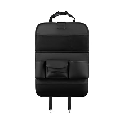 Cabin Crew Back Seat Organiser with Fold-Down Tray Leather Look
