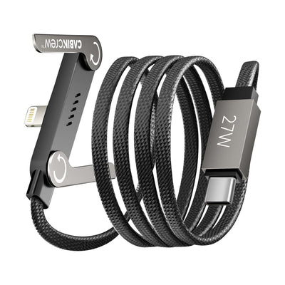 Cabin Crew USB-C to Lightning Charging Cable with Stand 27W 1m