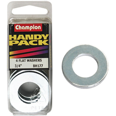 Champion Steel Flat Washers 3/4" ID x 1-1/2" OD 4 Pack (BH177)