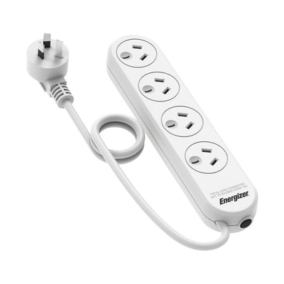 Energizer 4 Outlet Powerboard with Overload Protection