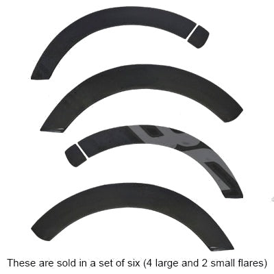 Fender Flare Trim Kit – 6-Piece, Fibreglass to Suit Toyota Hiace 2004 on (Version 2)