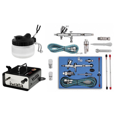 Formula Gravity Airbrush Intermediate Kit with Iwata Ninja Jet IS35 Compressor