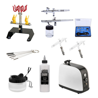 Formula Intermediate Dual Airbrush Kit – Gravity & Suction with 1/6hp Compressor