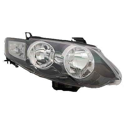 Headlamp – Manual, Black, Right-Hand (NZ Driver Side) to Suit Ford Falcon FG 2008 on XR