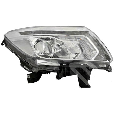 Headlamp – Non Running Lamp Type, Chrome, Right-Hand (NZ Driver Side) to Suit Nissan Navara D23 NP300 2014 on