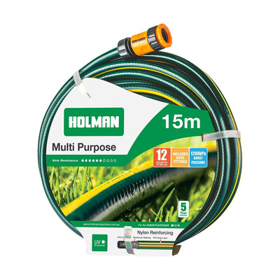 Holman 12mm x 15m Multi Purpose Hose with Fittings