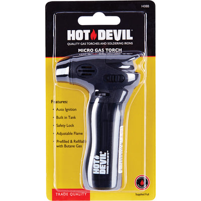 Hot Devil Micro Gas Torch 1400°C Refillable