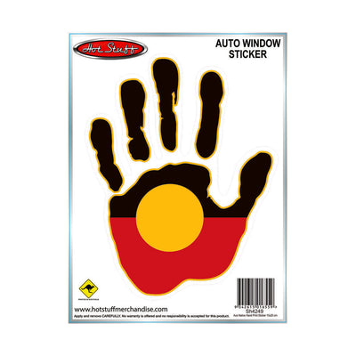 Hot Stuff Aus Native Hand Print Vinyl Sticker 135mm x 170mm