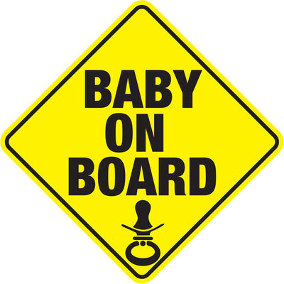 Hot Stuff Baby on Board Vinyl Sticker 145mm x 145mm