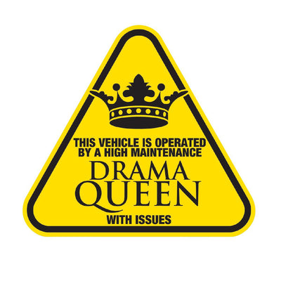 Hot Stuff Drama Queen Vinyl Sticker 138mm x 125mm