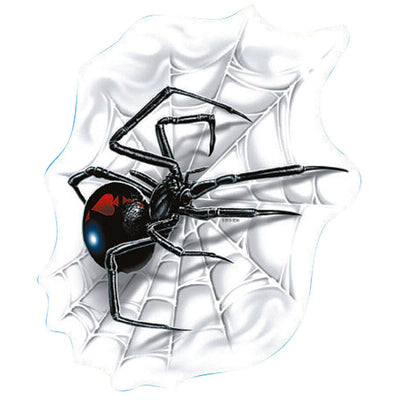 Hot Stuff Spider with Web Vinyl Sticker 170mm x 137mm