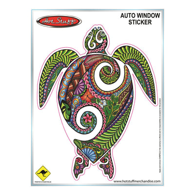 Hot Stuff Tribal Turtle Colour Vinyl Sticker 136mm x 178mm