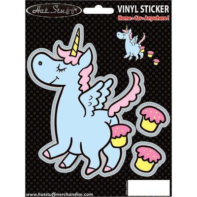Hot Stuff Unicorn Fart Vinyl Sticker 130mm x 160mm