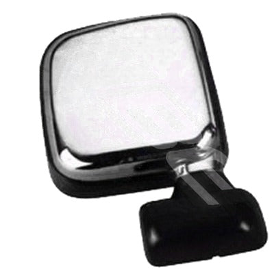 Mirror – Door Mounted, Chrome, Left-Hand (NZ Passenger Side) to Suit Toyota Hilux 2WD/4WD 1999–01