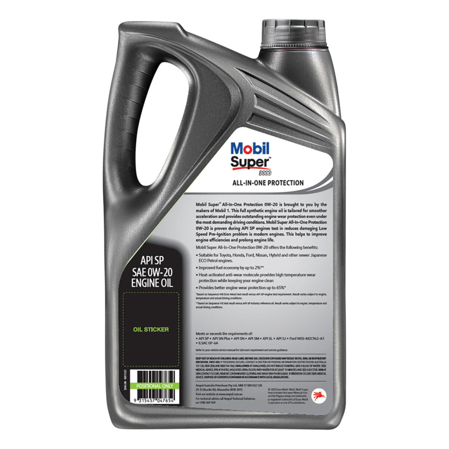 Mobil Super 3000 0W-20 Engine Oil 5L – image 2