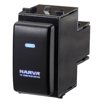 Narva 63372BL OE Style Push On/Off Switch, Blank, Blue LED – Nissan Navara D40, Pathfinder & Patrol