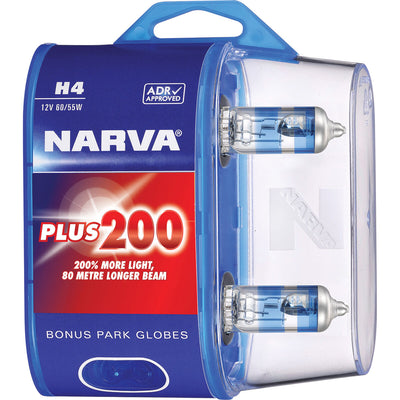 Narva Plus 200 Performance Headlight Globes – H4