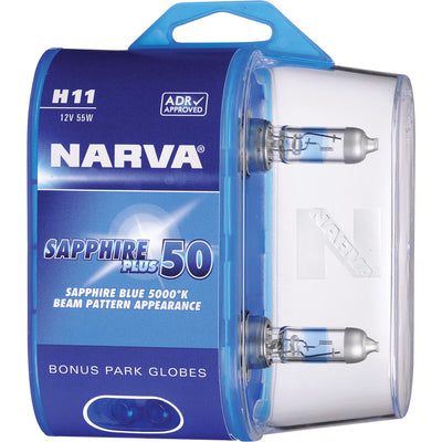 Narva Sapphire Plus 50 Headlight Globes – H11