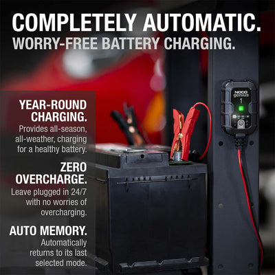 NOCO GENIUS Smart Battery Charger – GENIUS1 – 1A, batteries up to 30Ah