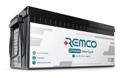 Remco RM12-300LFP Lithium Deep Cycle Battery – 12V, 300Ah