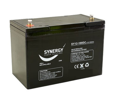 Synergy SY12-100DC AGM Deep Cycle Battery – 12V, 98Ah