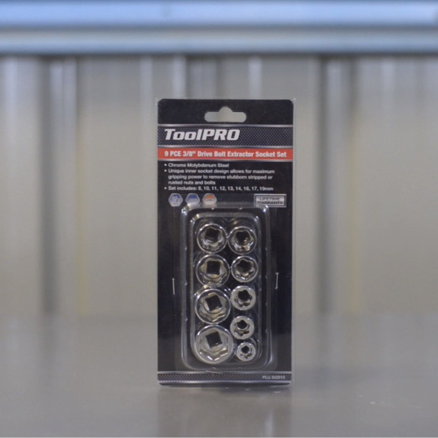 ToolPRO Bolt Extractor Socket Set 3/8" Drive 9 Piece – image 2