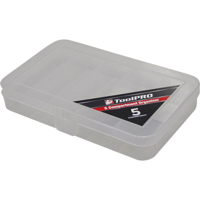 ToolPRO Clear Plastic Organiser 5 Compartment
