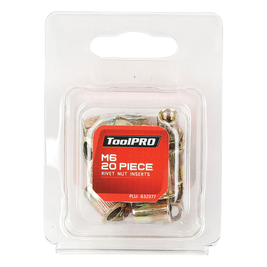 ToolPRO Rivet Nut Inserts M6 20 Piece – image 3