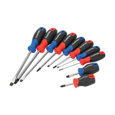 ToolPRO Screwdriver Set 10 Piece with Stubby Drivers