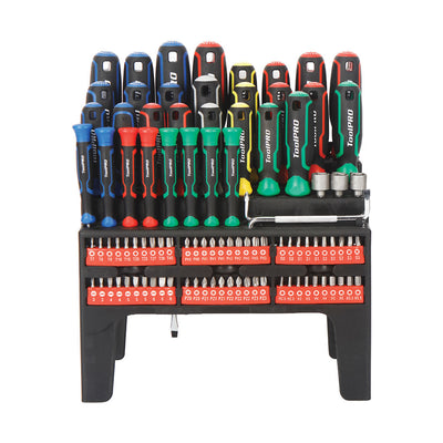 ToolPRO Screwdriver Set 100 Piece with Rack