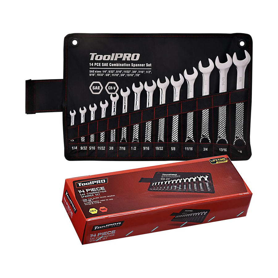 ToolPRO Spanner Set Combination SAE 14 Piece – image 2