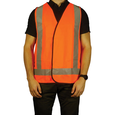 Trafalgar Hi-Vis Day/Night Safety Vest Orange X-Large